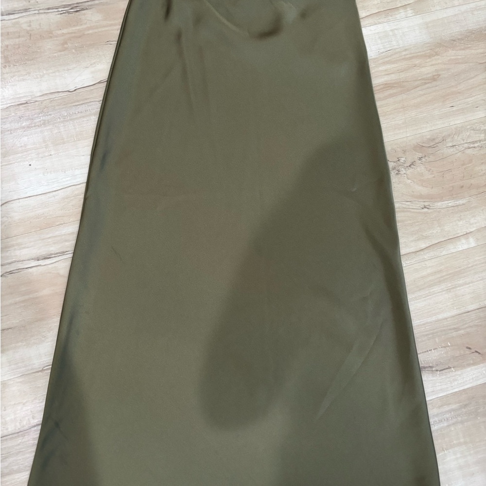 Chic Olive A-Line Women's Skirt